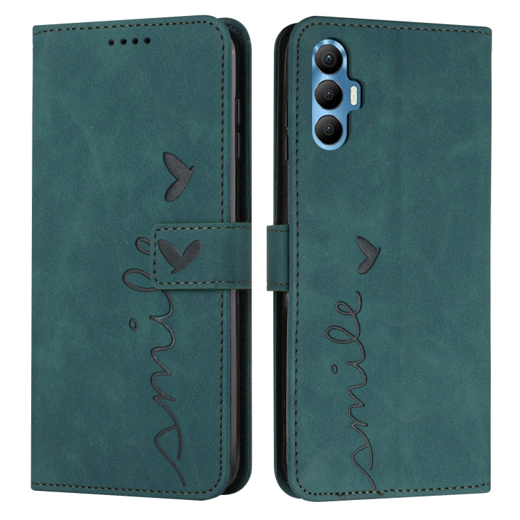 Custodia per telefono in pelle con motivo a cuore Skin Feel, For Tecno Spark 8 Pro, For Tecno Spark 8P, For Tecno Spark Go 2022