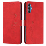 Custodia per telefono in pelle con motivo a cuore Skin Feel, For Tecno Spark 8 Pro, For Tecno Spark 8P, For Tecno Spark Go 2022