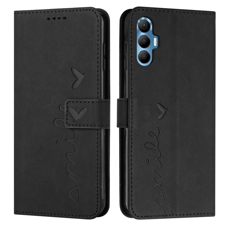 Custodia per telefono in pelle con motivo a cuore Skin Feel, For Tecno Spark 8 Pro, For Tecno Spark 8P, For Tecno Spark Go 2022