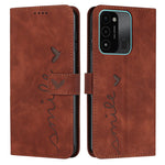 Custodia per telefono in pelle con motivo a cuore Skin Feel, For Tecno Spark 8 Pro, For Tecno Spark 8P, For Tecno Spark Go 2022