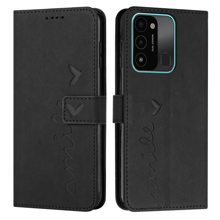 Custodia per telefono in pelle con motivo a cuore Skin Feel, For Tecno Spark 8 Pro, For Tecno Spark 8P, For Tecno Spark Go 2022