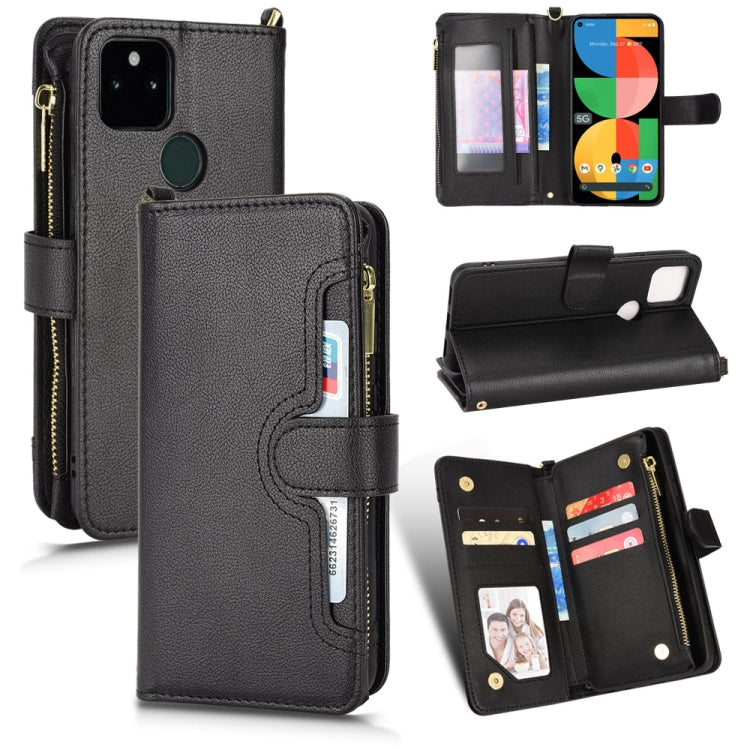 Custodia per telefono in pelle con cerniera texture Litchi, For OPPO Realme GT Master / K9, For Google Pixel 5a 5G, For Google Pixel 5 5G, For Samsung Galaxy M23 5G / F23 5G