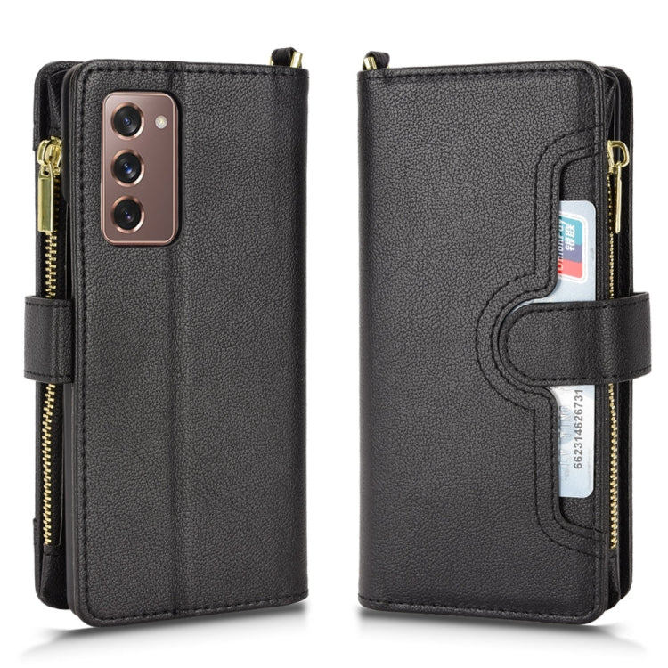 Custodia per telefono in pelle con cerniera texture Litchi, For Samsung Galaxy Z Fold2 5G, For Samsung Galaxy A13 5G, For Samsung Galaxy A23 4G / M22 4G, For Samsung Galaxy A22 5G