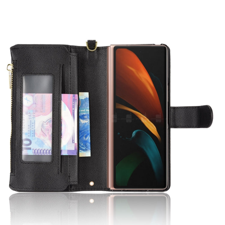 Custodia per telefono in pelle con cerniera texture Litchi, For Samsung Galaxy Z Fold2 5G, For Samsung Galaxy A13 5G, For Samsung Galaxy A23 4G / M22 4G, For Samsung Galaxy A22 5G