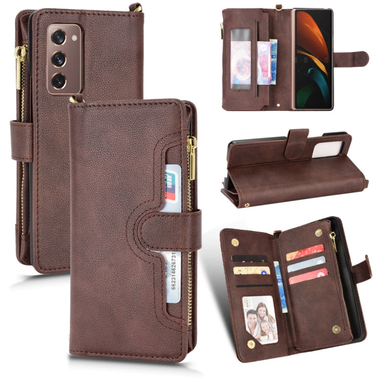 Custodia per telefono in pelle con cerniera texture Litchi, For Samsung Galaxy Z Fold2 5G, For Samsung Galaxy A13 5G, For Samsung Galaxy A23 4G / M22 4G, For Samsung Galaxy A22 5G