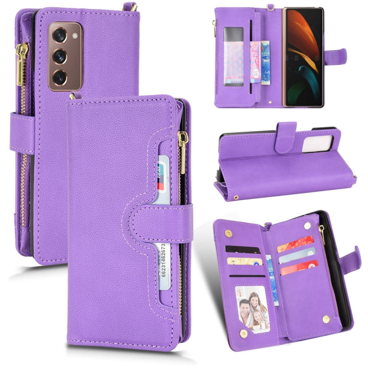 Custodia per telefono in pelle con cerniera texture Litchi, For Samsung Galaxy Z Fold2 5G, For Samsung Galaxy A13 5G, For Samsung Galaxy A23 4G / M22 4G, For Samsung Galaxy A22 5G