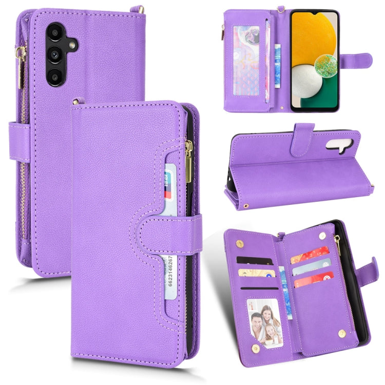 Custodia per telefono in pelle con cerniera texture Litchi, For Samsung Galaxy Z Fold2 5G, For Samsung Galaxy A13 5G, For Samsung Galaxy A23 4G / M22 4G, For Samsung Galaxy A22 5G
