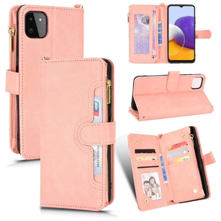 Custodia per telefono in pelle con cerniera texture Litchi, For Samsung Galaxy Z Fold2 5G, For Samsung Galaxy A13 5G, For Samsung Galaxy A23 4G / M22 4G, For Samsung Galaxy A22 5G