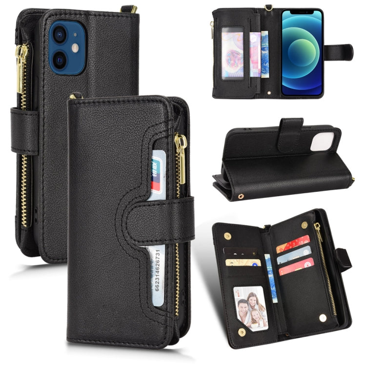 Custodia per telefono in pelle con cerniera texture Litchi, For iPhone 12 mini, For iPhone 12 / 12 Pro, For iPhone 12 Pro Max