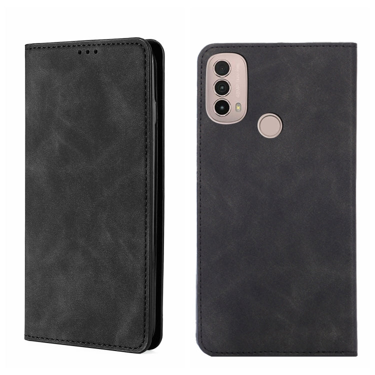 Custodia per telefono in pelle con vibrazione orizzontale magnetica Skin Feel, For Motorola Moto E20, For Motorola Moto E40