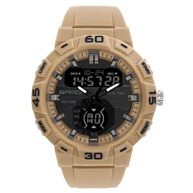 SANDA 3087 Luminoso orologio elettronico impermeabile a doppio display