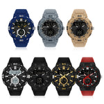 SANDA 3087 Luminoso orologio elettronico impermeabile a doppio display