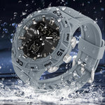 SANDA 3087 Luminoso orologio elettronico impermeabile a doppio display
