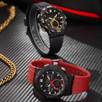 SANDA 3087 Luminoso orologio elettronico impermeabile a doppio display