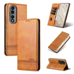 AZNS Custodia per telefono in pelle a conchiglia con struttura in vitello magnetico, For OPPO Reno8, For OPPO Reno8 Pro, For Honor 70, For Honor 70 Pro
