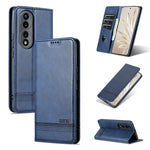 AZNS Custodia per telefono in pelle a conchiglia con struttura in vitello magnetico, For OPPO Reno8, For OPPO Reno8 Pro, For Honor 70, For Honor 70 Pro
