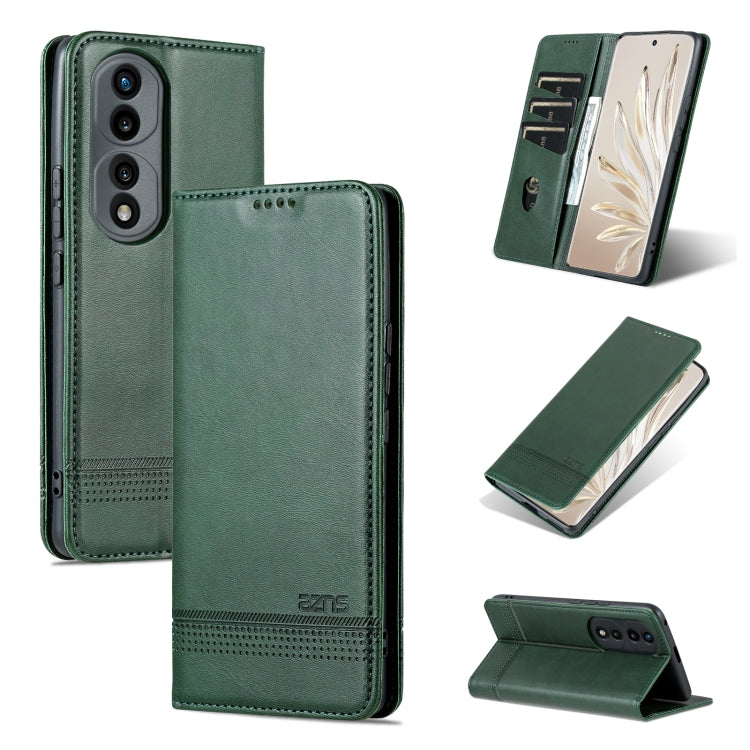 AZNS Custodia per telefono in pelle a conchiglia con struttura in vitello magnetico, For OPPO Reno8, For OPPO Reno8 Pro, For Honor 70, For Honor 70 Pro