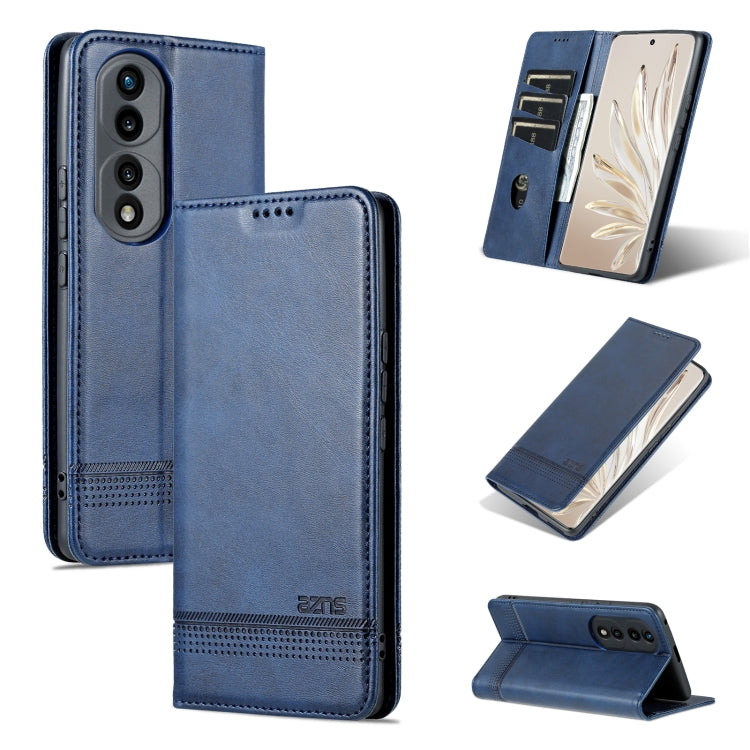 AZNS Custodia per telefono in pelle a conchiglia con struttura in vitello magnetico, For OPPO Reno8, For OPPO Reno8 Pro, For Honor 70, For Honor 70 Pro