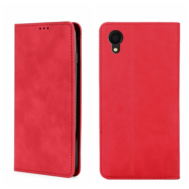 Custodia per telefono in pelle con vibrazione orizzontale magnetica Skin Feel, For Samsung Galaxy A22 5G JP Version, For Samsung Galaxy F52 5G, For Samsung Galaxy M12/F12, For Samsung Galaxy M52 5G
