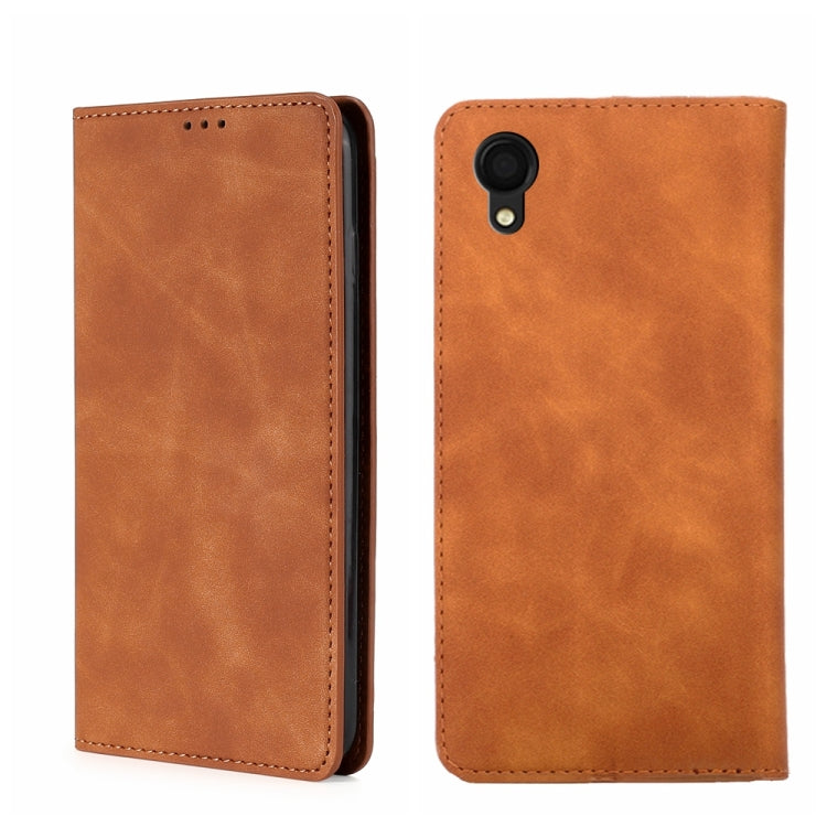 Custodia per telefono in pelle con vibrazione orizzontale magnetica Skin Feel, For Samsung Galaxy A22 5G JP Version, For Samsung Galaxy F52 5G, For Samsung Galaxy M12/F12, For Samsung Galaxy M52 5G