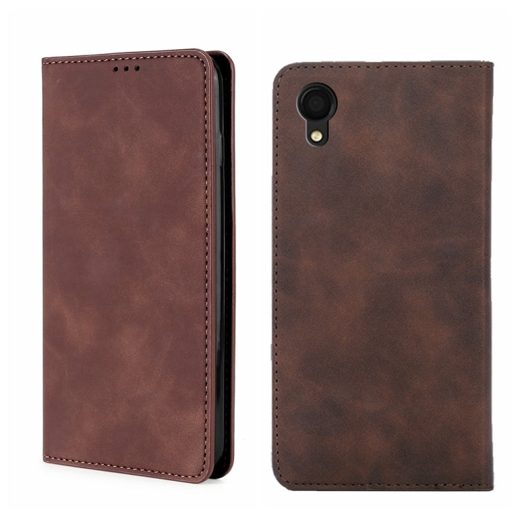 Custodia per telefono in pelle con vibrazione orizzontale magnetica Skin Feel, For Samsung Galaxy A22 5G JP Version, For Samsung Galaxy F52 5G, For Samsung Galaxy M12/F12, For Samsung Galaxy M52 5G