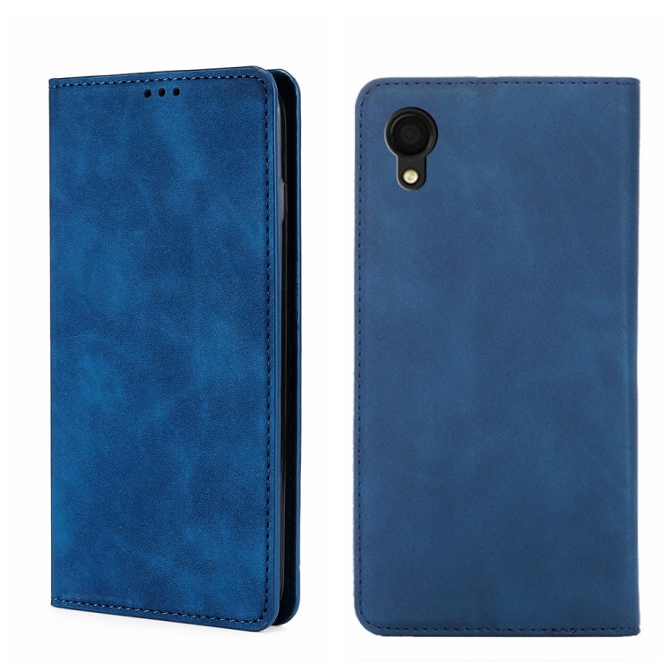 Custodia per telefono in pelle con vibrazione orizzontale magnetica Skin Feel, For Samsung Galaxy A22 5G JP Version, For Samsung Galaxy F52 5G, For Samsung Galaxy M12/F12, For Samsung Galaxy M52 5G