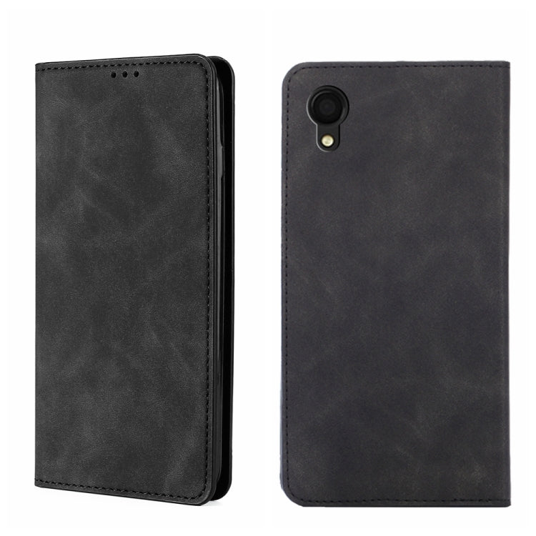 Custodia per telefono in pelle con vibrazione orizzontale magnetica Skin Feel, For Samsung Galaxy A22 5G JP Version, For Samsung Galaxy F52 5G, For Samsung Galaxy M12/F12, For Samsung Galaxy M52 5G