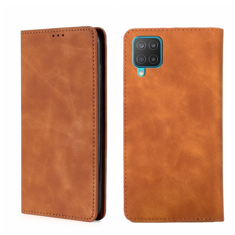 Custodia per telefono in pelle con vibrazione orizzontale magnetica Skin Feel, For Samsung Galaxy A22 5G JP Version, For Samsung Galaxy F52 5G, For Samsung Galaxy M12/F12, For Samsung Galaxy M52 5G