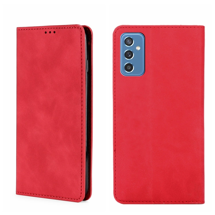 Custodia per telefono in pelle con vibrazione orizzontale magnetica Skin Feel, For Samsung Galaxy A22 5G JP Version, For Samsung Galaxy F52 5G, For Samsung Galaxy M12/F12, For Samsung Galaxy M52 5G