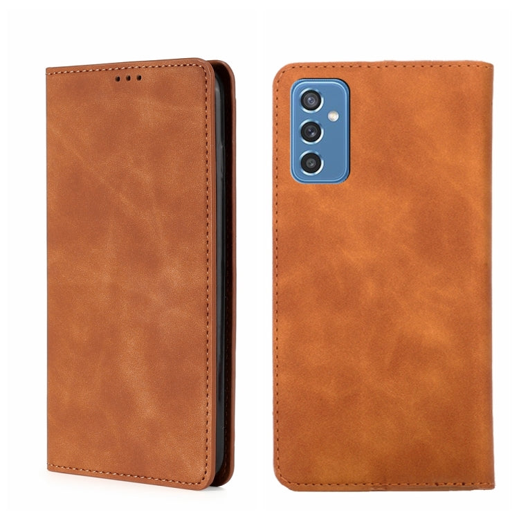 Custodia per telefono in pelle con vibrazione orizzontale magnetica Skin Feel, For Samsung Galaxy A22 5G JP Version, For Samsung Galaxy F52 5G, For Samsung Galaxy M12/F12, For Samsung Galaxy M52 5G