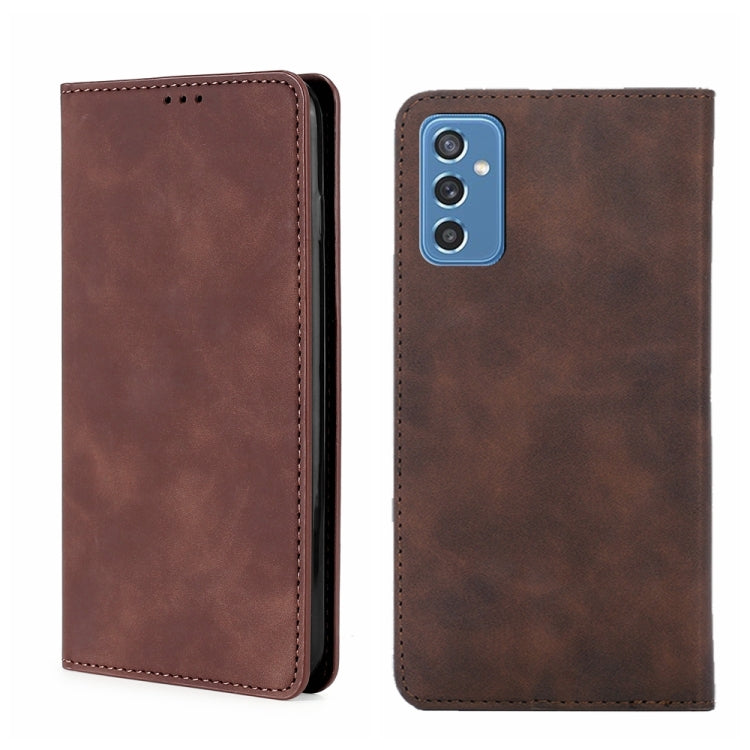 Custodia per telefono in pelle con vibrazione orizzontale magnetica Skin Feel, For Samsung Galaxy A22 5G JP Version, For Samsung Galaxy F52 5G, For Samsung Galaxy M12/F12, For Samsung Galaxy M52 5G