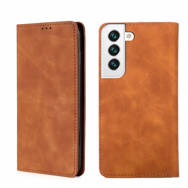 Custodia per telefono in pelle con vibrazione orizzontale magnetica Skin Feel, For Samsung Galaxy S22 5G, For Samsung Galaxy S22+ 5G, For Samsung Galaxy S22 Ultra 5G