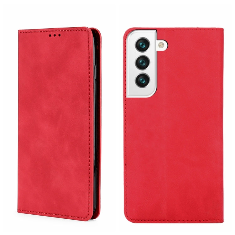 Custodia per telefono in pelle con vibrazione orizzontale magnetica Skin Feel, For Samsung Galaxy S22 5G, For Samsung Galaxy S22+ 5G, For Samsung Galaxy S22 Ultra 5G