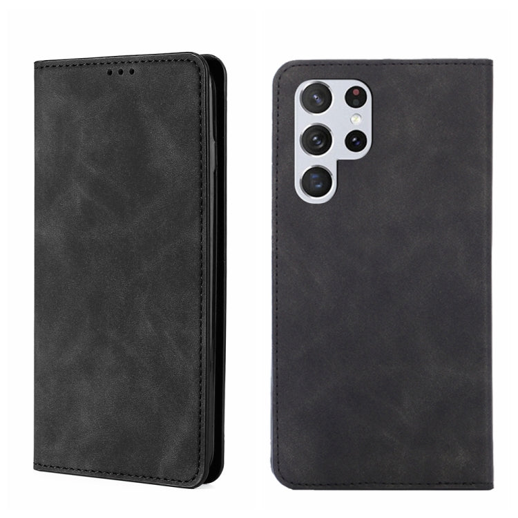 Custodia per telefono in pelle con vibrazione orizzontale magnetica Skin Feel, For Samsung Galaxy S22 5G, For Samsung Galaxy S22+ 5G, For Samsung Galaxy S22 Ultra 5G