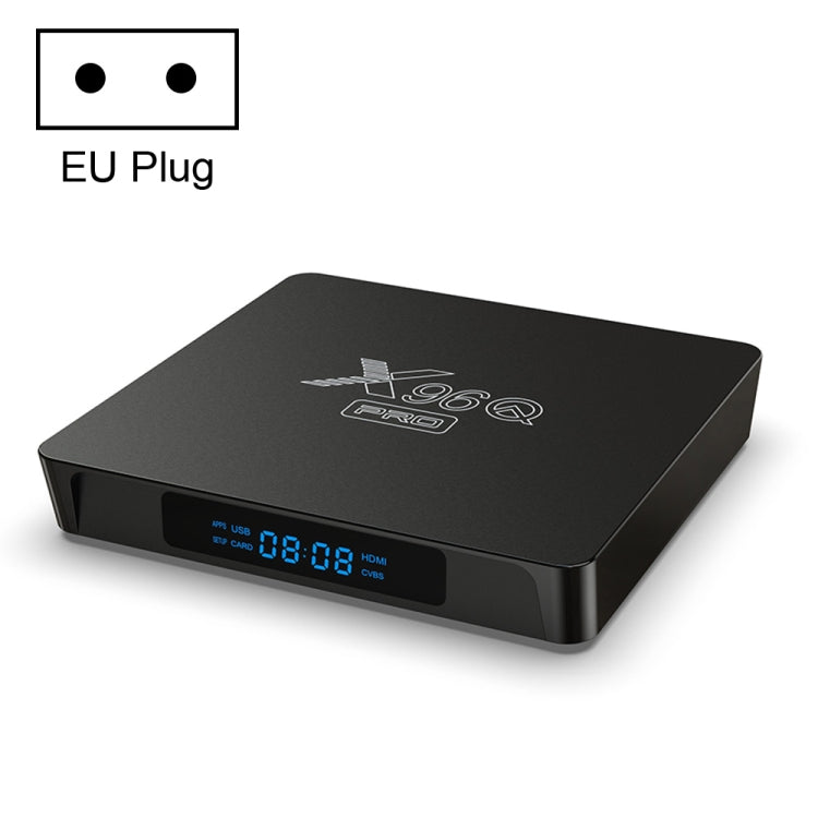 X96Q PRO 4K Smart TV BOX Lettore multimediale Android 10.0, Allwinner H313 Quad Core ARM Cortex A53, RAM: 1 GB, ROM: 8 GB, 1GB+8GB, EU Plug, 1GB+8GB, US Plug, 1GB+8GB, UK Plug