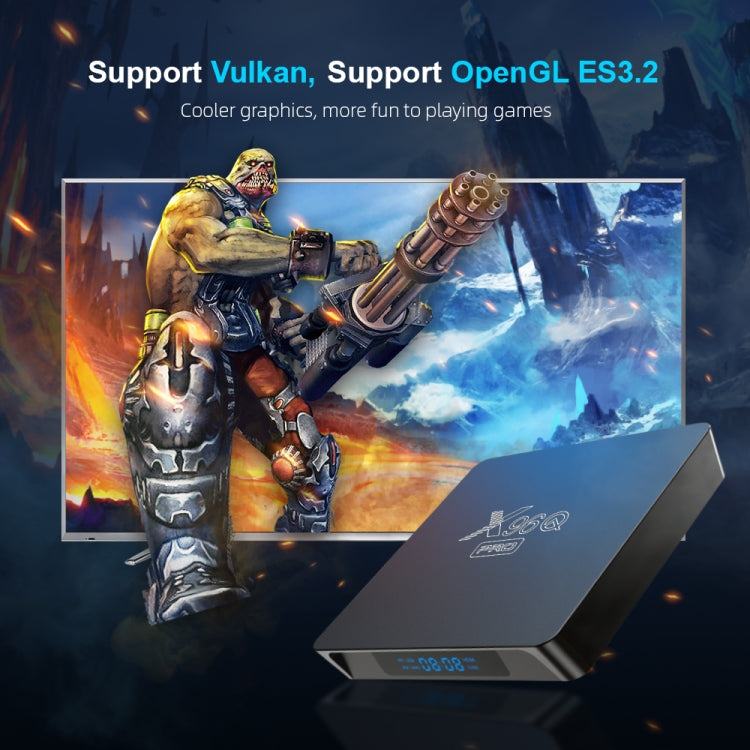 X96Q PRO 4K Smart TV BOX Lettore multimediale Android 10.0, Allwinner H313 Quad Core ARM Cortex A53, RAM: 1 GB, ROM: 8 GB, 1GB+8GB, EU Plug, 1GB+8GB, US Plug, 1GB+8GB, UK Plug