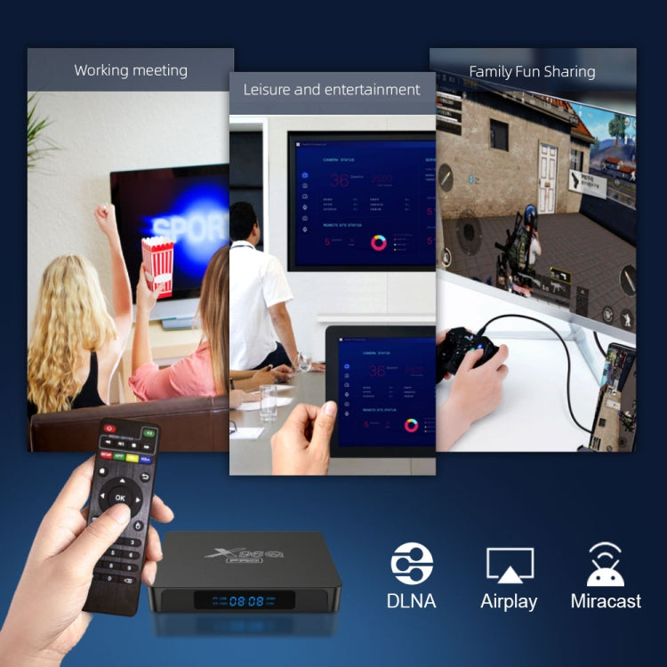 X96Q PRO 4K Smart TV BOX Lettore multimediale Android 10.0, Allwinner H313 Quad Core ARM Cortex A53, RAM: 1 GB, ROM: 8 GB, 1GB+8GB, EU Plug, 1GB+8GB, US Plug, 1GB+8GB, UK Plug