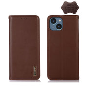 KHAZNEH Custodia per telefono in pelle di vacchetta con strato superiore nappa, For iPhone 14, For iPhone 14 Plus, For iPhone 14 Pro Max, For iPhone 14 Pro
