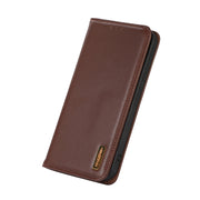 KHAZNEH Custodia per telefono in pelle di vacchetta con strato superiore nappa, For iPhone 14, For iPhone 14 Plus, For iPhone 14 Pro Max, For iPhone 14 Pro