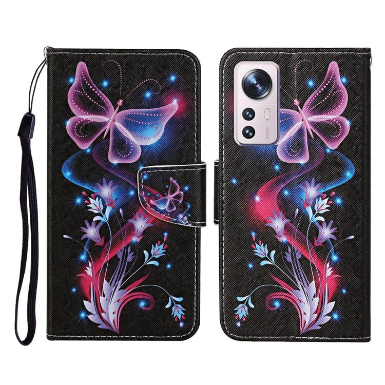 Custodia per cellulare in pelle con motivo a disegno colorato, For Xiaomi 12 Lite