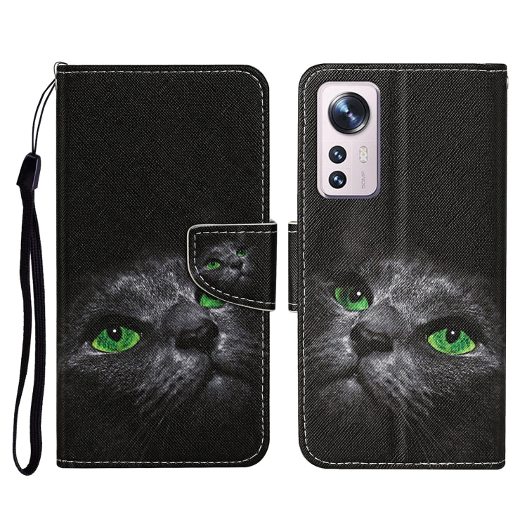 Custodia per cellulare in pelle con motivo a disegno colorato, For Xiaomi 12 Lite