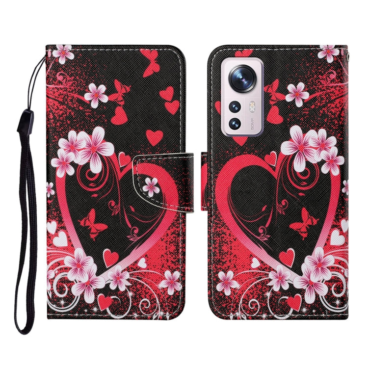 Custodia per cellulare in pelle con motivo a disegno colorato, For Xiaomi 12 Lite