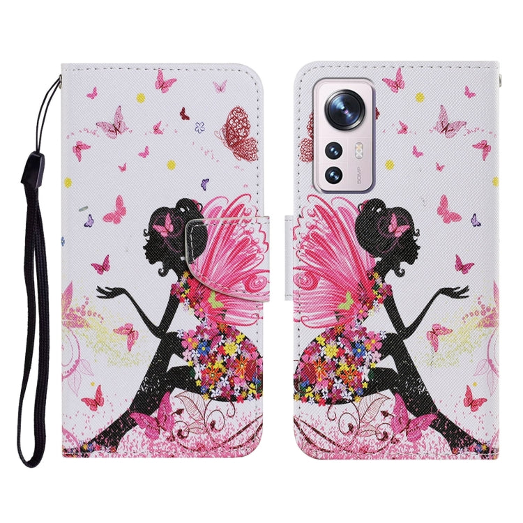 Custodia per cellulare in pelle con motivo a disegno colorato, For Xiaomi 12 Lite