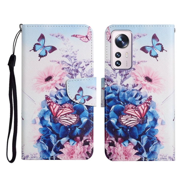 Custodia per cellulare in pelle con motivo a disegno colorato, For Xiaomi 12 Lite