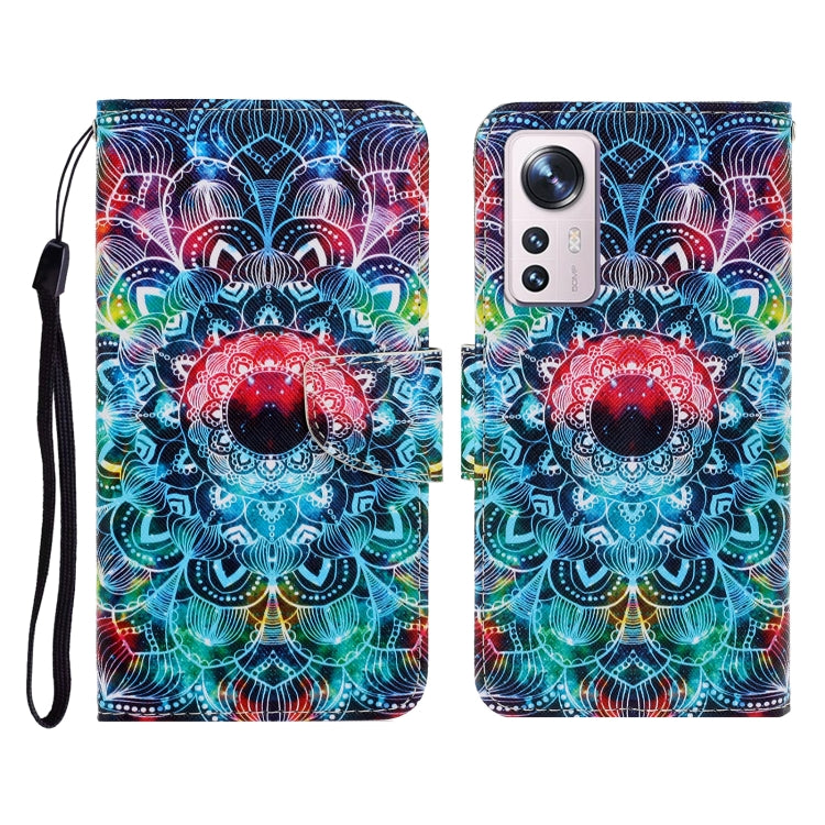 Custodia per cellulare in pelle con motivo a disegno colorato, For Xiaomi 12 Lite