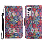 Custodia per cellulare in pelle con motivo a disegno colorato, For Xiaomi 12 Lite