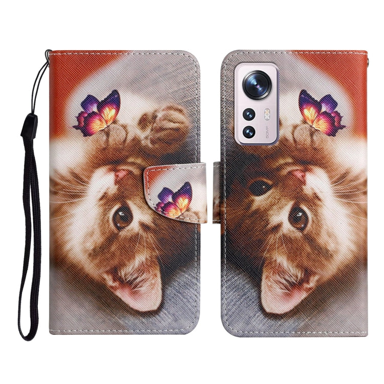 Custodia per cellulare in pelle con motivo a disegno colorato, For Xiaomi 12 Lite