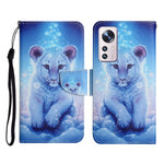 Custodia per cellulare in pelle con motivo a disegno colorato, For Xiaomi 12 Lite