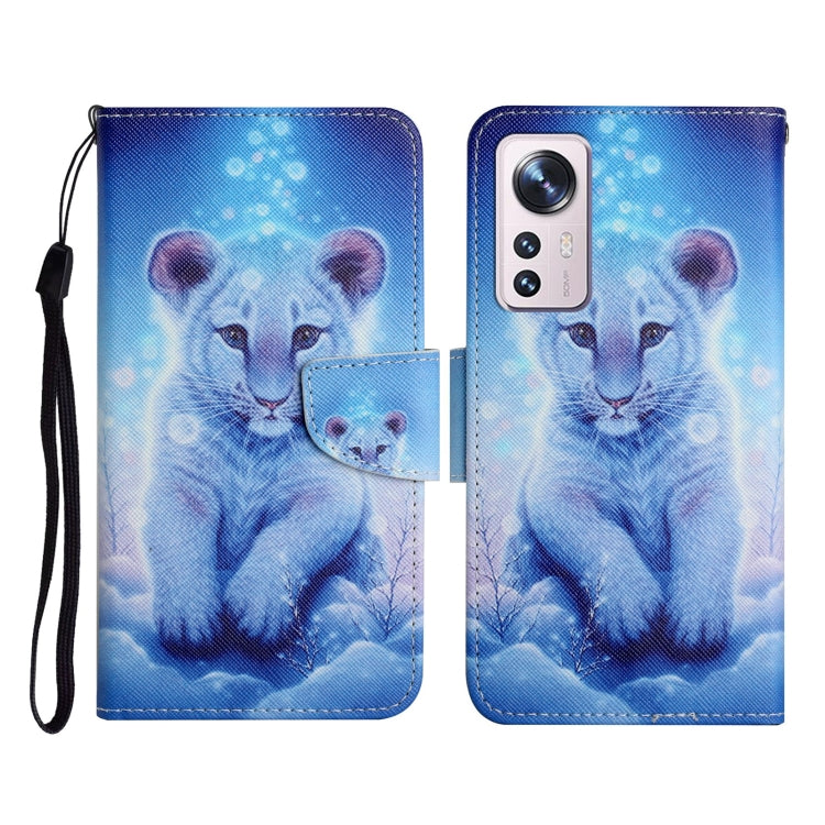 Custodia per cellulare in pelle con motivo a disegno colorato, For Xiaomi 12 Lite