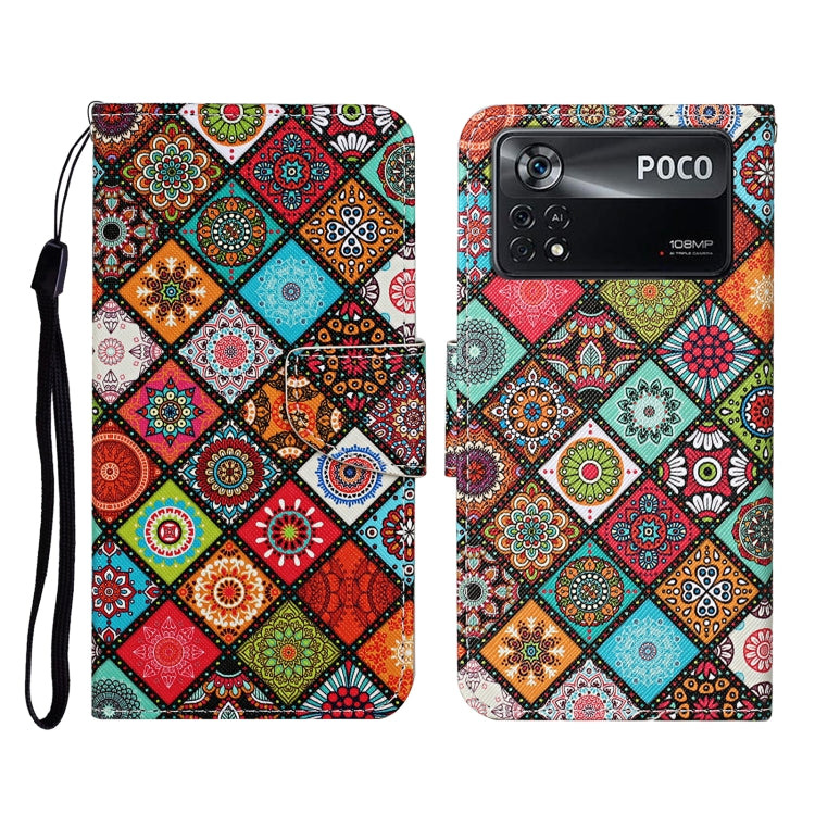 Custodia per cellulare in pelle con motivo a disegno colorato, For Xiaomi Poco X4 Pro 5G